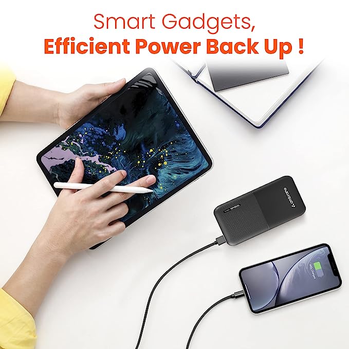 Ambrane 10000 mAh lithium_polymer Capsule 10K Power Bank with 12 Watt Fast Charging Ambrane 10000 mAh lithium_polymer Capsule 10K Power Bank with 12 Watt Fast Charging